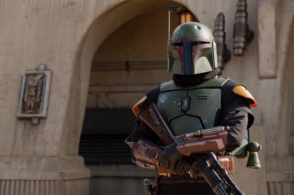 Boba Fett (Temuera Morrison) in Lucasfilm's THE BOOK OF BOBA FETT, exclusively on Disney+. © 2021 Lucasfilm Ltd. & ™. All Rights Reserved.