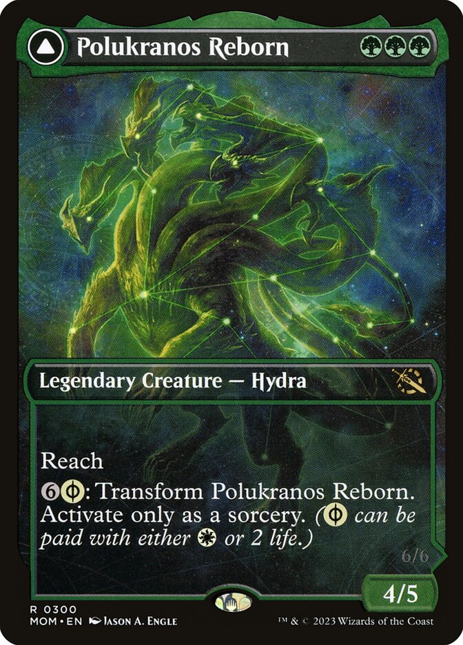 Plukranos Reborn via Card #300, Magic: The Gathering - March of the Machines (2023), Wizards of the Coast. Art by Jason A. Engle.