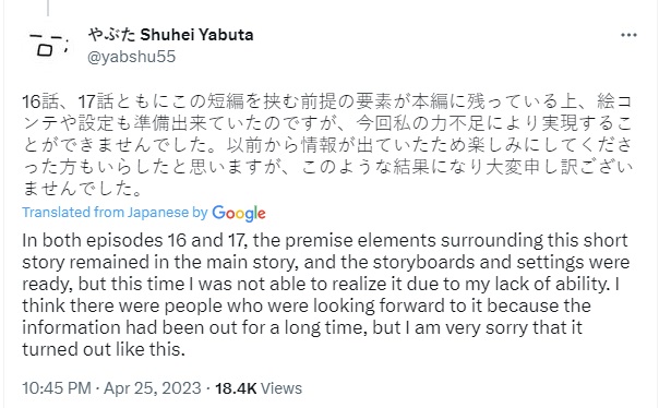 Vinland Saga' Anime Director Shuhei Yabuta Apologizes After Season