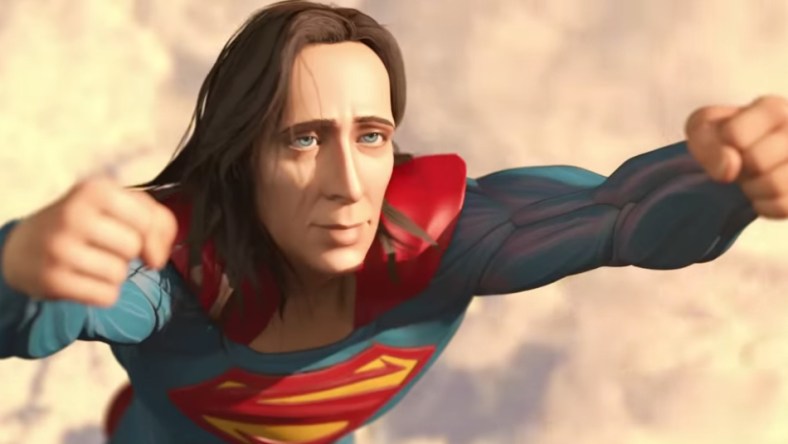 Animated Nic Cage Superman