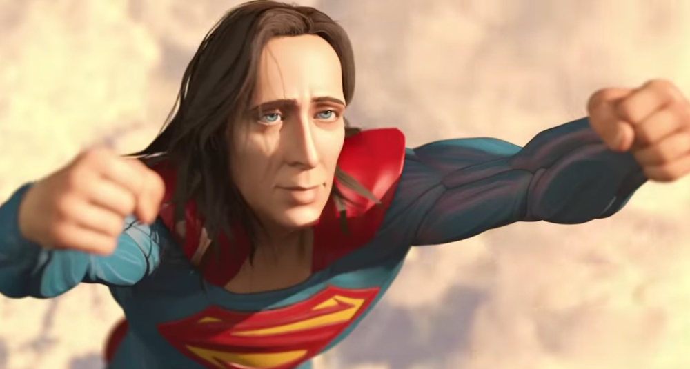 Animated Nic Cage Superman