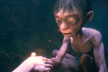 Gollum is transfixed on a ring- but not The Ring- on an Elven woman's hand in The Lord of the Rings: Gollum (2023), Nacon, Daedalic Entertainment