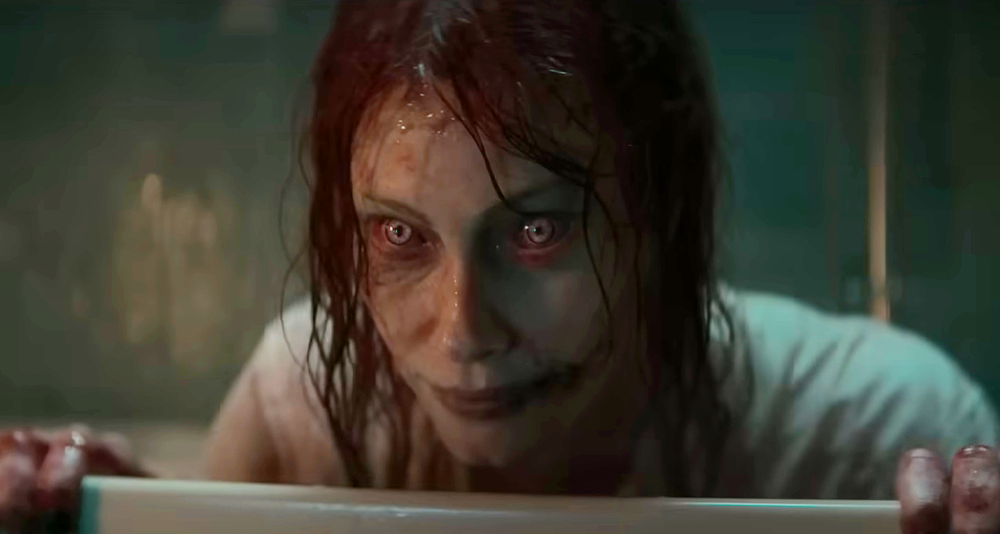 ALYSSA SUTHERLAND as Ellie in New Line Cinema’s horror film “EVIL DEAD RISE,” a Warner Bros. Pictures release. © 2023 Warner Bros. Entertainment Inc. All Rights Reserved. Photo courtesy of Warner Bros. Pictures.