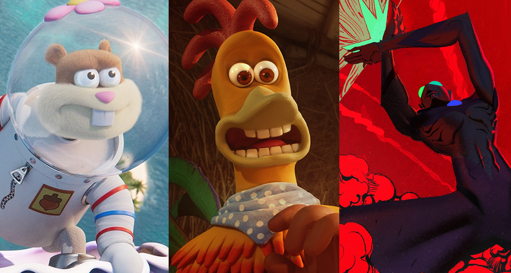 Saving Bikini Bottom: The Sandy Cheeks Movie - (L-R) SpongeBob SquarePants (voiced by Tom Kenny) and Sandy Cheeks (voiced by Carolyn Lawrence). Cr: Netflix © 2023 / CHICKEN RUN: DAWN OF THE NUGGET - (L to R): Rocky (Zachary Levi) and Ginger (Thandiwe Newton) are back, in CHICKEN RUN: DAWN OF THE NUGGET - the eagerly anticipated sequel to Aardman’s hit film, CHICKEN RUN. CHICKEN RUN: DAWN OF THE NUGGET will make its debut only on Netflix in 2023 / ULTRAMAN - Cr: Netflix © 2023 CHICKEN RUN: DAWN OF THE NUGGET will make its debut only on Netflix in 2023. Cr: Aardman/NETFLIX © 2022 /