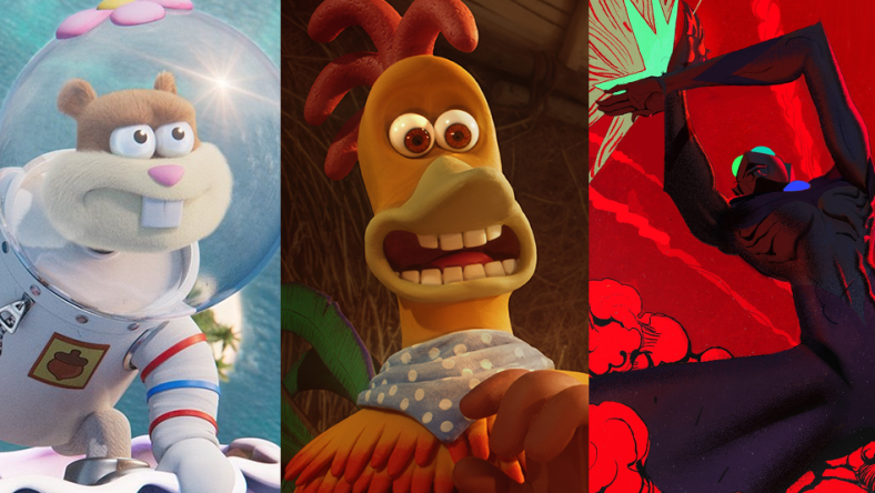 Saving Bikini Bottom: The Sandy Cheeks Movie - (L-R) SpongeBob SquarePants (voiced by Tom Kenny) and Sandy Cheeks (voiced by Carolyn Lawrence). Cr: Netflix © 2023 / CHICKEN RUN: DAWN OF THE NUGGET - (L to R): Rocky (Zachary Levi) and Ginger (Thandiwe Newton) are back, in CHICKEN RUN: DAWN OF THE NUGGET - the eagerly anticipated sequel to Aardman’s hit film, CHICKEN RUN. CHICKEN RUN: DAWN OF THE NUGGET will make its debut only on Netflix in 2023 / ULTRAMAN - Cr: Netflix © 2023 CHICKEN RUN: DAWN OF THE NUGGET will make its debut only on Netflix in 2023. Cr: Aardman/NETFLIX © 2022 /