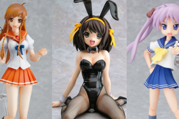 Mirai Suenaga, Haruhi Suzumiya and Kagami Hiiragi figures from Good Smile Inc.