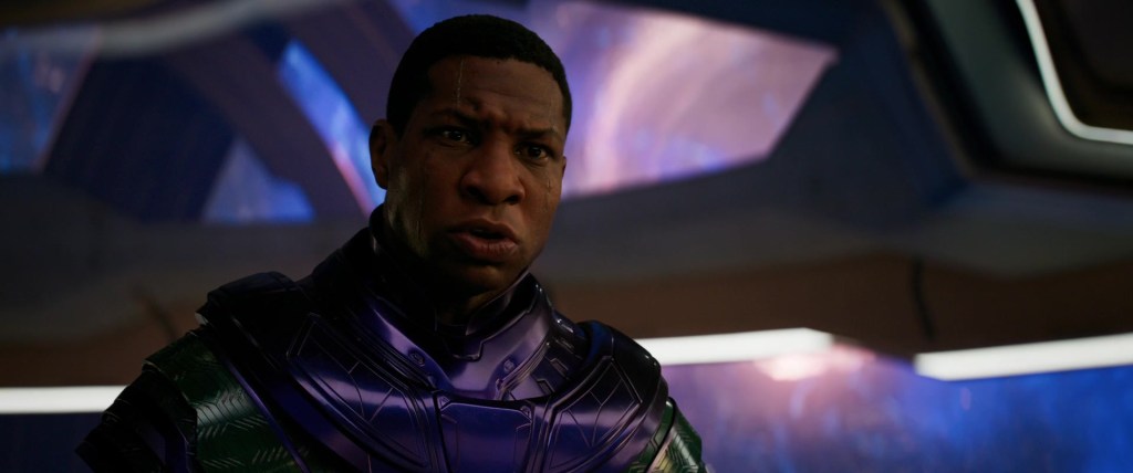 Kang the Conqueror (Jonathan Majors) is unable to accept his defeat in Ant-Man and the Wasp: Quantumania (2023), Marvel Entertainment
