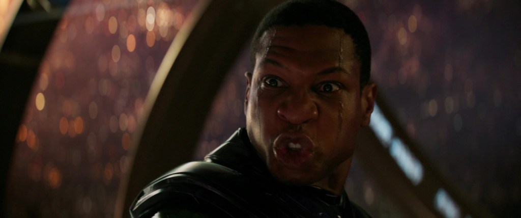 Kang the Conqueror (Jonathan Majors) has had it with Scott Lang's (Paul Rudd) defiance in Ant-Man and the Wasp: Quantumania (2023), Marvel Entertainment