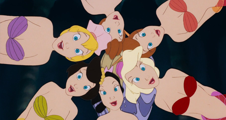 Aquata, Andrina, Arista, Atina, Adella, and Allana in The Little Mermaid (1989), Disney
