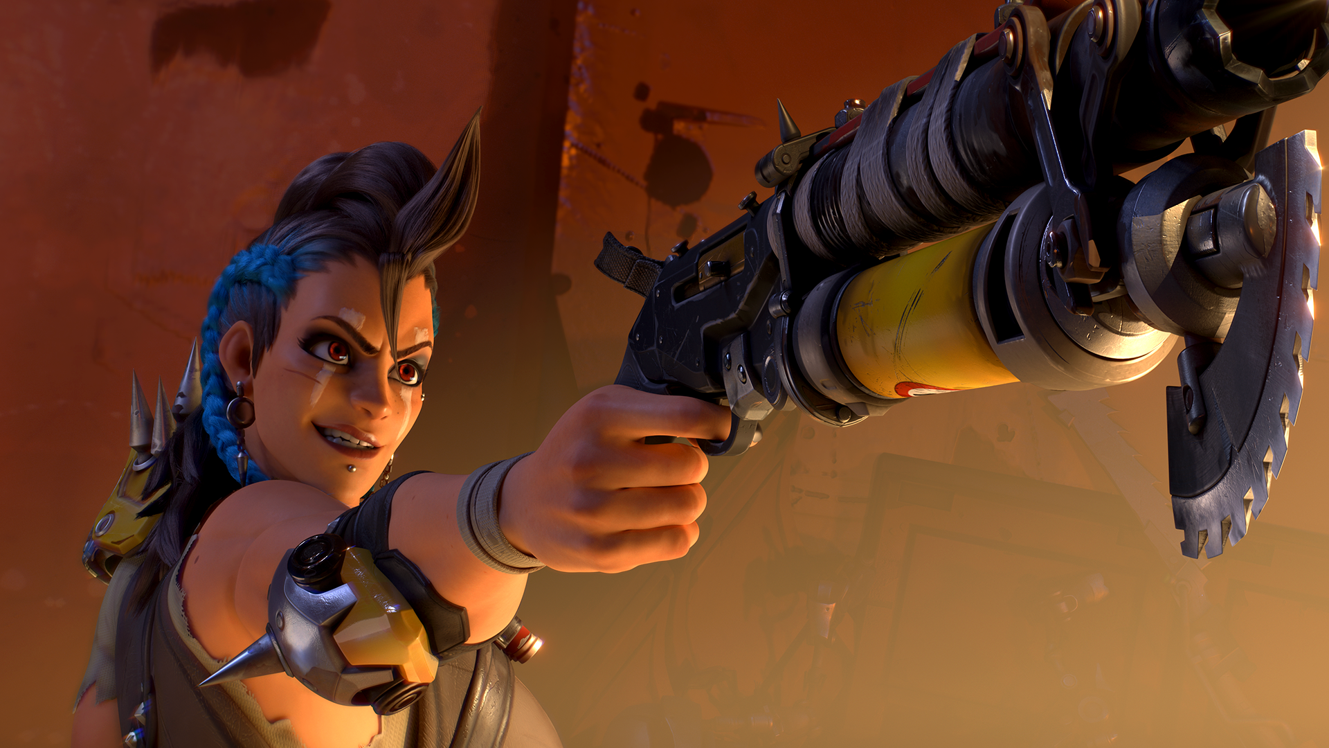 The Junker Queen (Leah de Niese) takes aim in Overwatch 2 (2022), Activision Blizzard