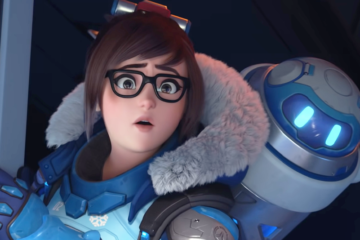 Mei (Elise Zhang) looks out on the Omnic's rampaging across Paris in Overwatch 2 (2022), Activision Blizzard