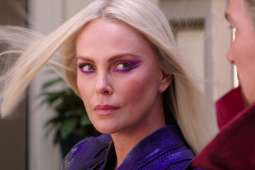 Clea (Charlize Theron) asks Doctor Strange (Benedict Cumberbatch) for help in repairing the multiverse in Doctor Strange in the Multiverse of Madness (2022), Marvel Entertainment