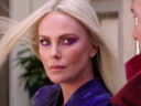 Clea (Charlize Theron) asks Doctor Strange (Benedict Cumberbatch) for help in repairing the multiverse in Doctor Strange in the Multiverse of Madness (2022), Marvel Entertainment