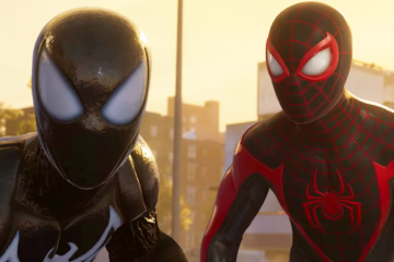 Spider-Man (Yuri Lowenthal) and Miles Morales (Nadji Jeter) plan their next move in Marvel's Spider-Man 2 (2023), Sony / Insomniac Games