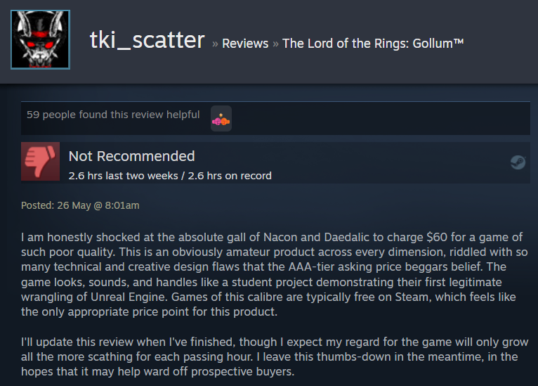 The Lord of the Rings: Gollum™ su Steam