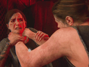 Ellie (Ashley Johnson) is strangled by Abby Anderson (Laura Bailey) in The Last of Us II (2020), Sony Interactive Entertainment