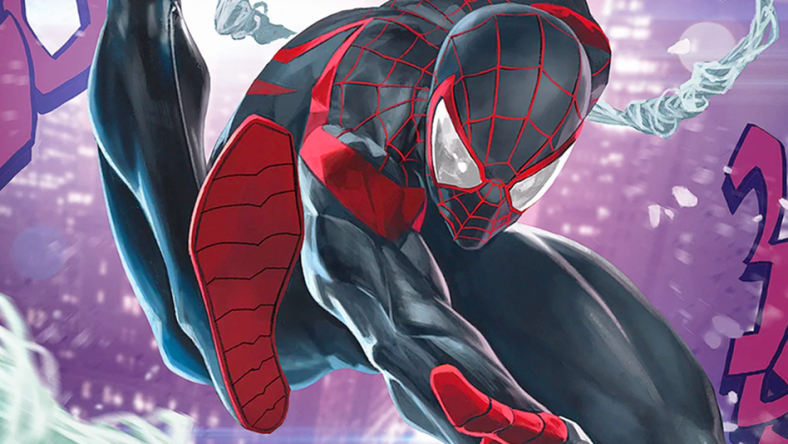 Miles Morales hits the streets on Skan Srisuwan's Sanctum Santorum Comics & Oddities variant cover for Miles Morales: Spider-Man Vol. 1 #19 (2020), Marvel Comics