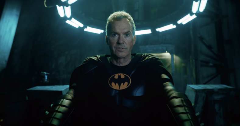 Bruce Wayne/Batman (Michael Keaton) is ready to get nuts in The Flash (2023), Warner Bros. Pictures