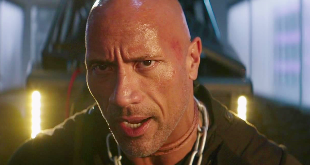 Vin Diesel doing the Rock raising eyebrow meme