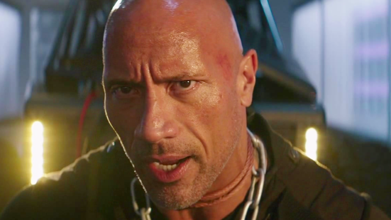 Lucas Hobbs (Dwayne 'The Rock' Johnson) finds himself in chains in Fast & Furious Presents: Hobbs & Shaw (2019), Universal Pictures