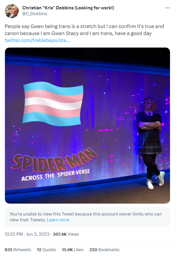 Spider-Man: Across the Spider-Verse' Trailer Says Transgender Rights