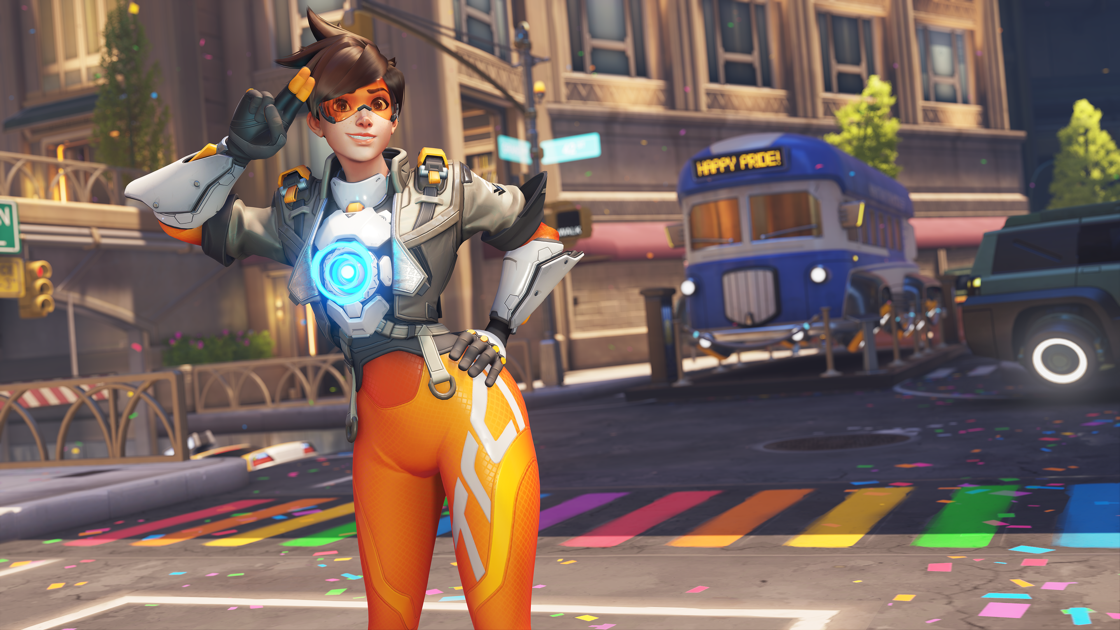 Tracer (Cara Theobold) celebrates Pride Month in Overwatch 2 (2022), Blizzard Entertainment