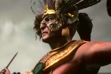 An Aztec chief addresses his people in Ecumene Aztec (2025), Ecuemene Games