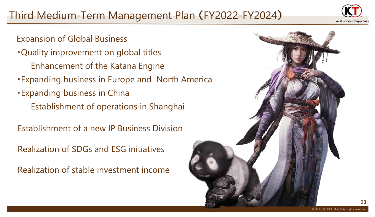 Koei Tecmo Financial Results for the Fiscal Year Ending March 2023 