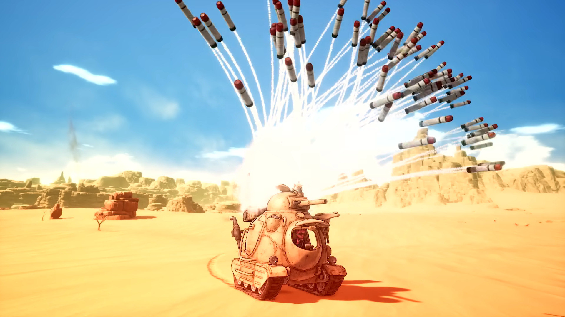 Beezlebub unleashes his tank's payload in Sand Land (2023), Bandai Namco