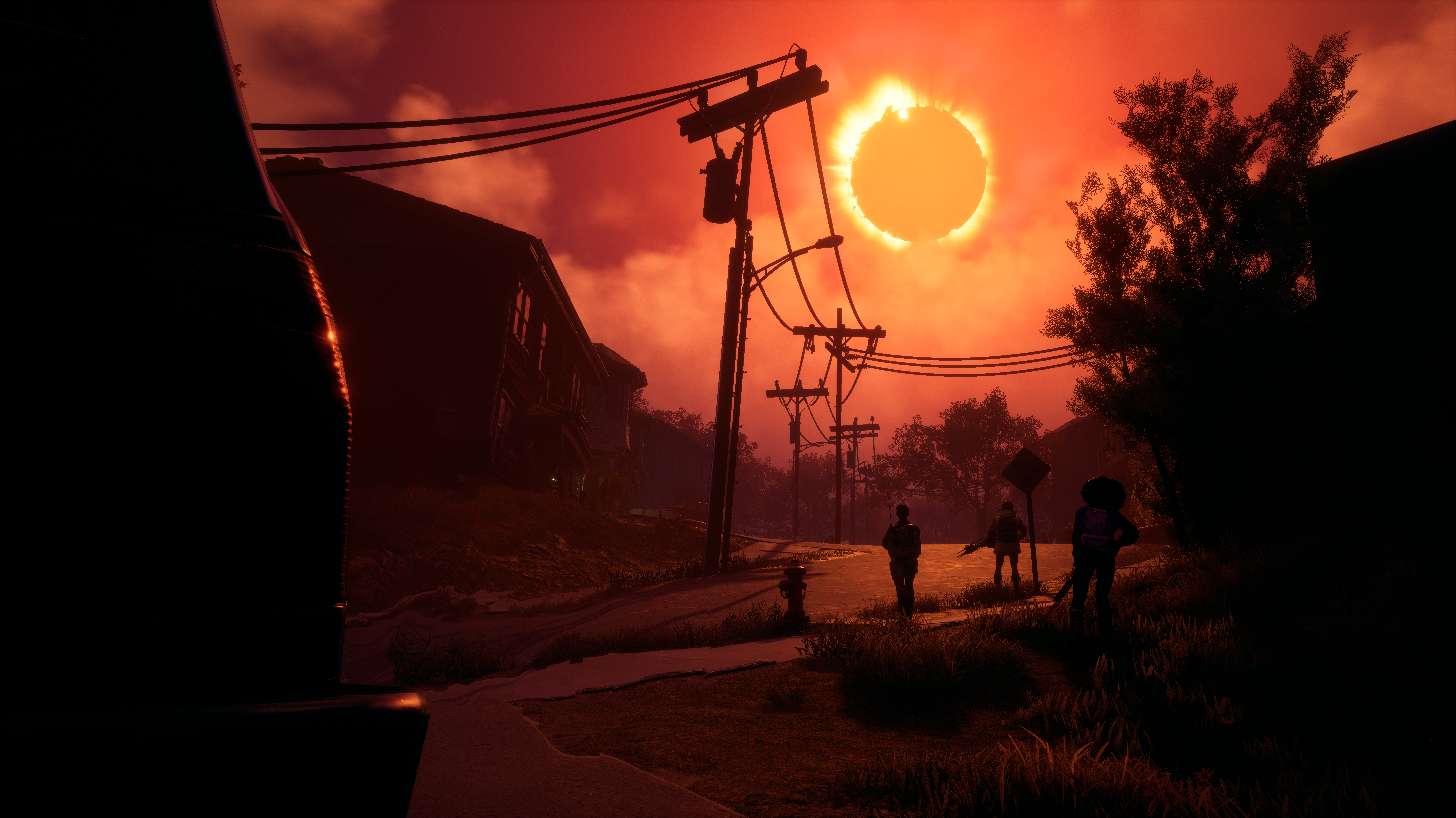 An unnatural eclipse hangs over the town in Redfall (2023), Bethesda Softworks