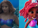 Ariel (Halle Bailey) enjoys a swim in The Little Mermaid (2023), Disney / Key Art for Disney Junior's Ariel (2024), Disney