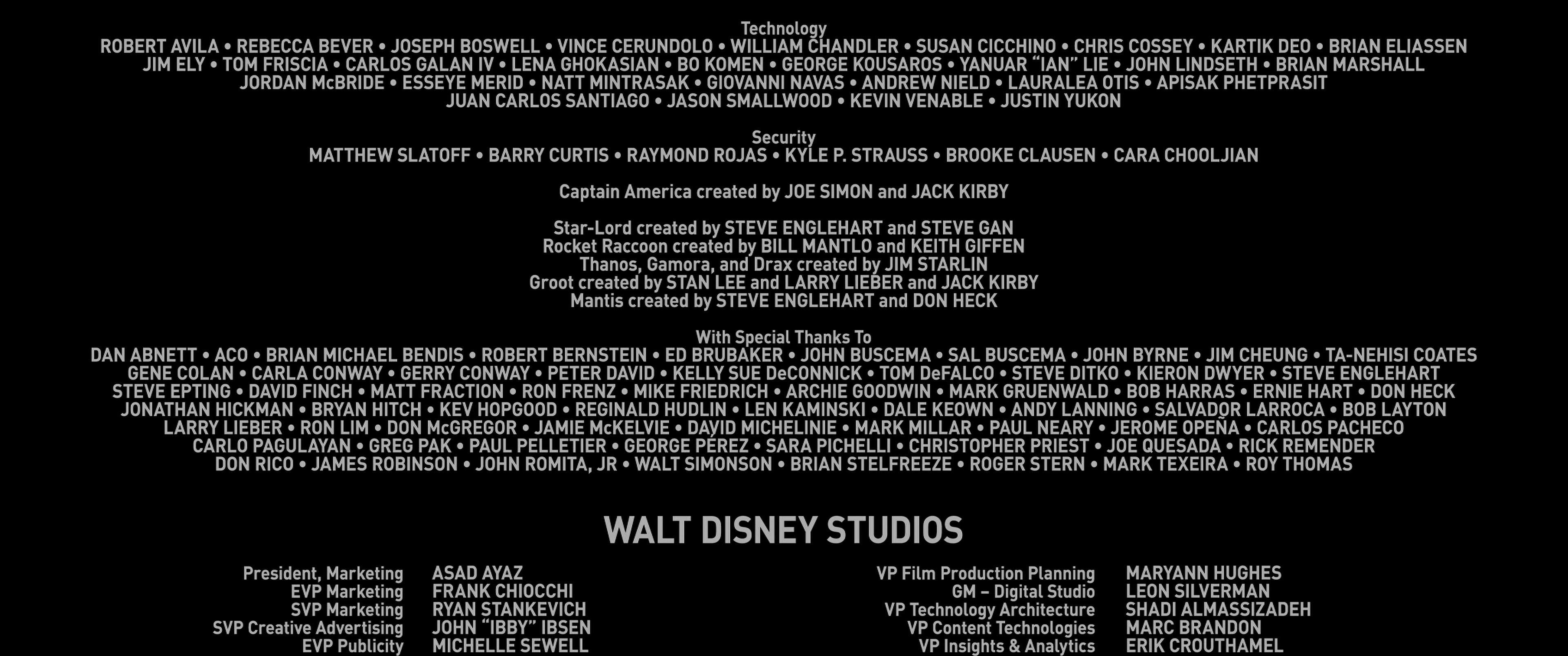 Jim Starlin, as well as other Marvel creators, are credited in Avengers: Endgame (2019), Marvel Entertainment