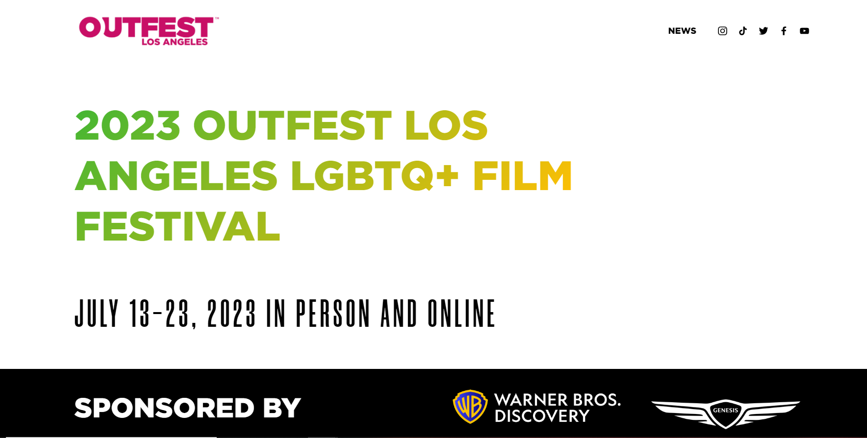 Site do Outfest Los Angeles