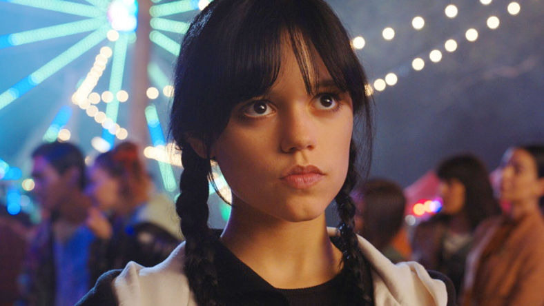 Wednesday. Jenna Ortega as Wednesday Addams in episode 101 of Wednesday. Cr. Courtesy Of Netflix © 2022