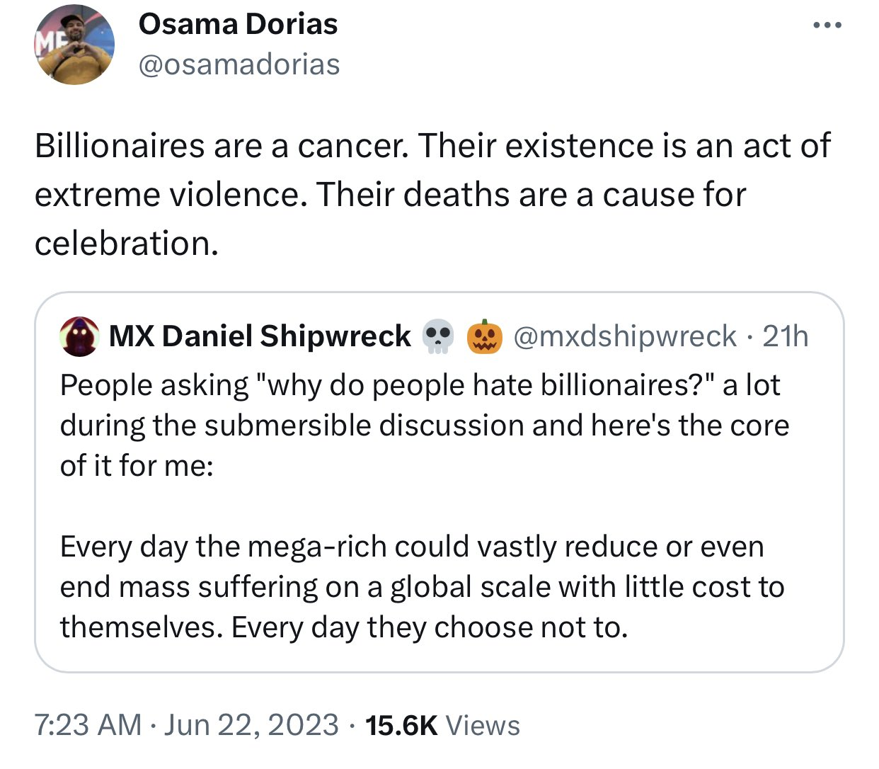 Osama Dorias weighs in on the OceanGate Inc. accident