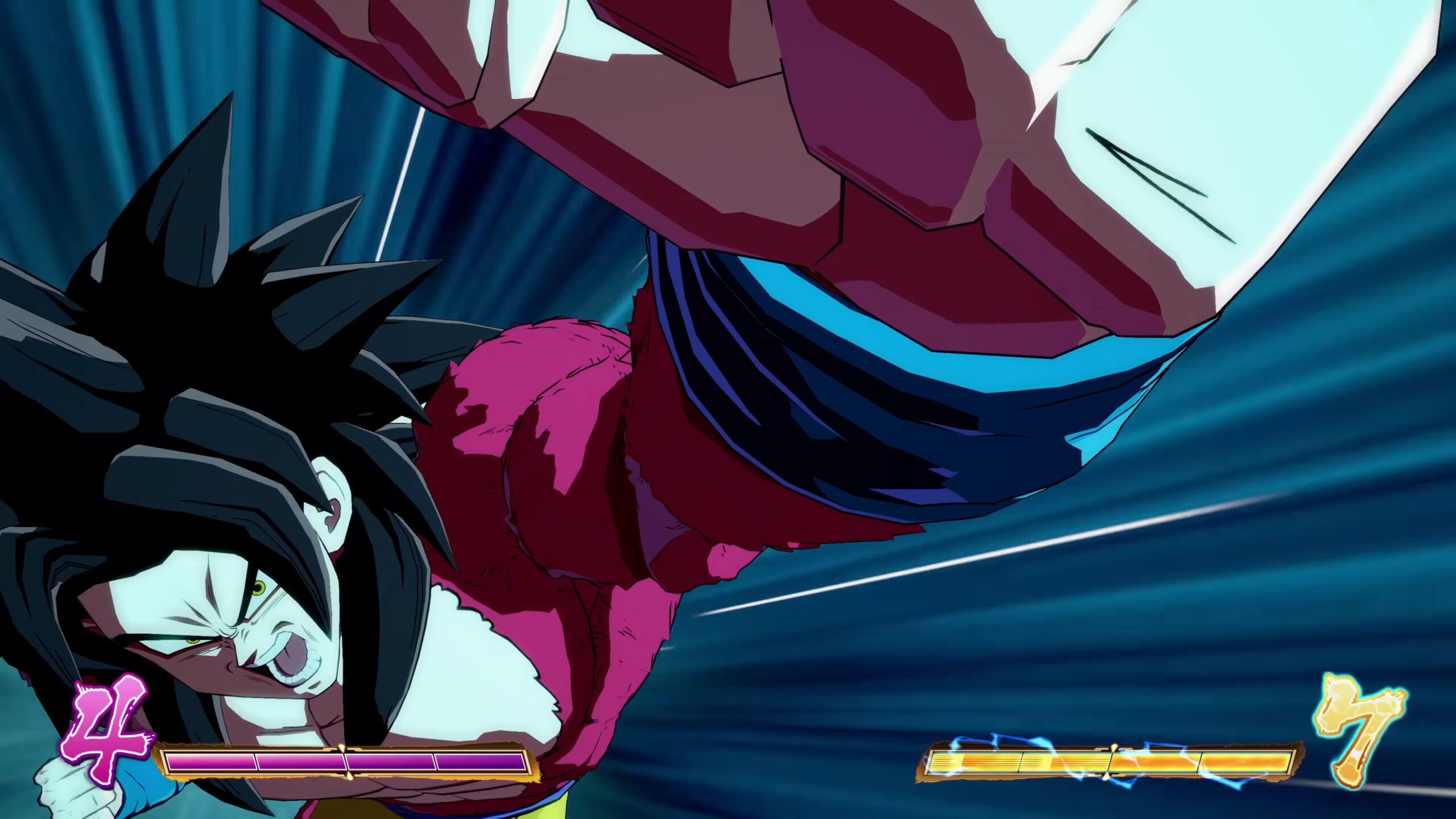 Goku (Masako Nozawa) unleashes his Dragon Fist in Dragon Ball FighterZ (2018), Arc System Works