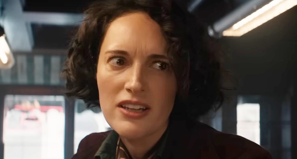 Helena Shaw (Phoebe Waller-Brdige) berates Indiana Jones (Harrison Ford) in Indiana Jones and the Dial of Destiny (2023), Lucasfilm