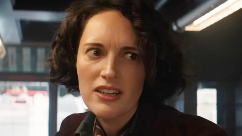 Helena Shaw (Phoebe Waller-Brdige) berates Indiana Jones (Harrison Ford) in Indiana Jones and the Dial of Destiny (2023), Lucasfilm