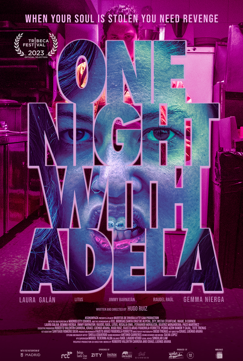The official poster for One Night with Adela (2023), ConUnPack