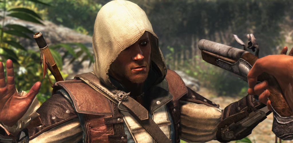 Edward (Matt Ryan) is caught in Assassin's Creed IV: Black Flag (2013), Ubisoft