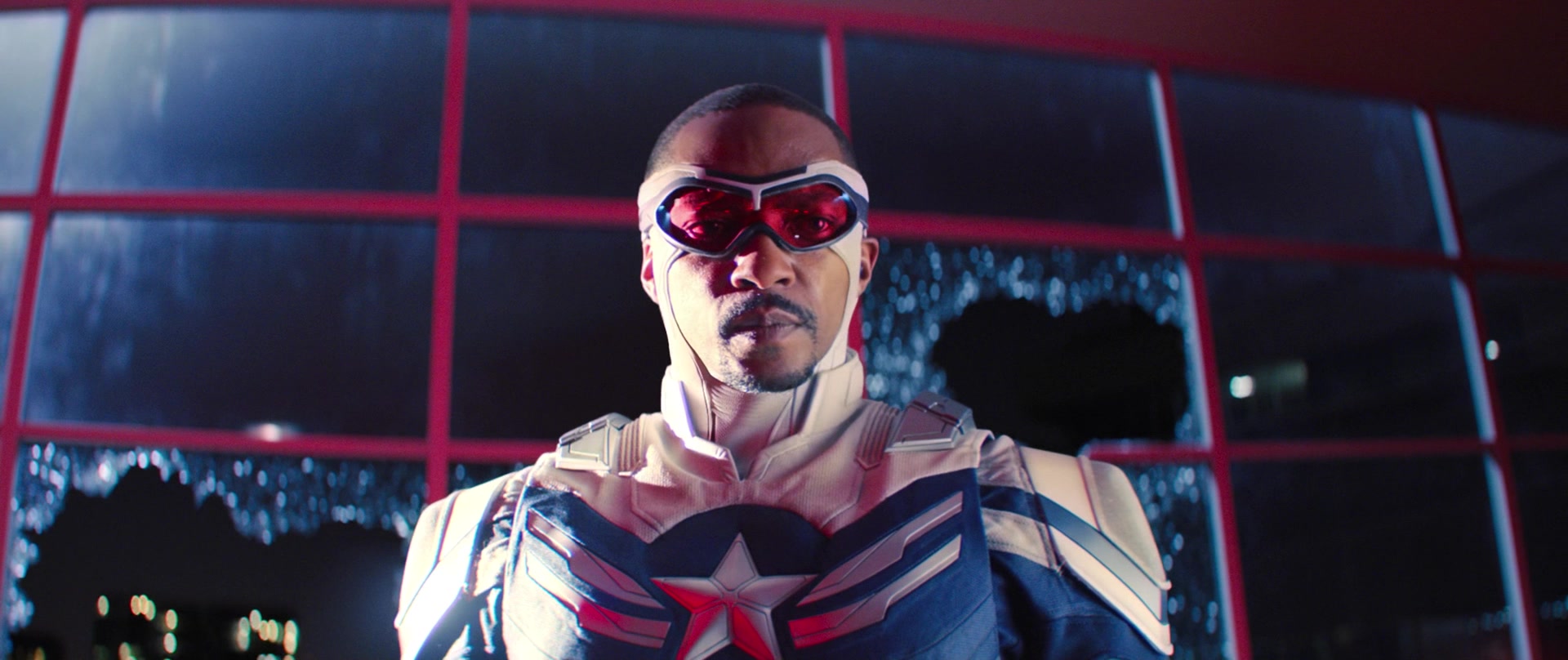 Sam Wilson (Anthony Mackie) makes one last desperate play to stop The Flag Smashers in The Falcon and the Winter Soldier Season 1 Episode 8 "One World, One People" (2023), Marvel Entertainment