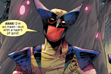 Deadpool tries to join Krakoa in Wolverine Vol. 7 #20 "Trigger Warning" (2020), Marvel Comics. Words by Benjamin Percy, art by Adam Kuybert, Frank Martin, Dijjo Lima, and Cory Petit.
