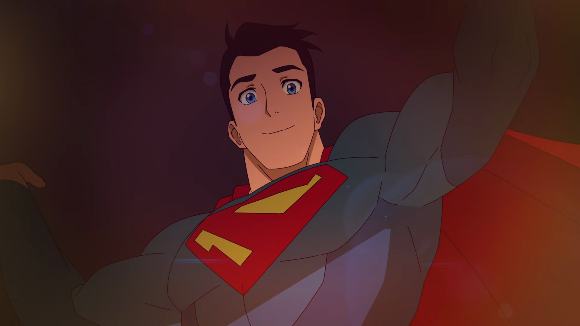 Superman (Jack Quaid) saves the day in My Adventures with Superman Season 1 Episode 2 "My Interview with Superman" (2023), DC Animation