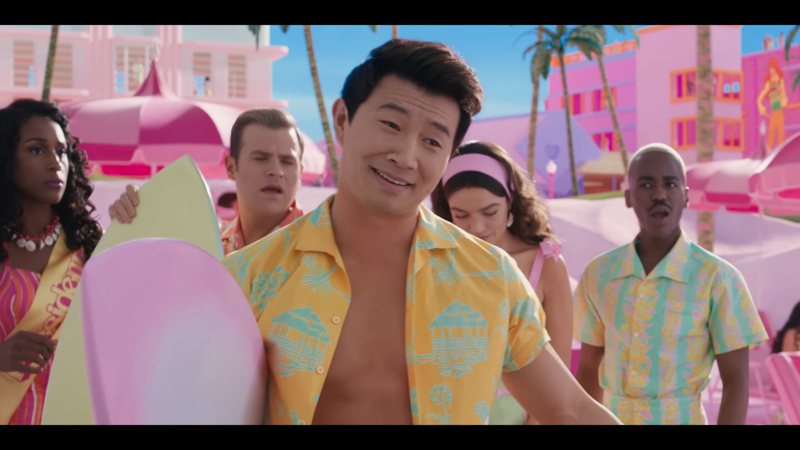Ken 2 (Simu Liu) challenges Ken (Ryan Gosling) in Barbie (2023), Warner Bros. Pictures