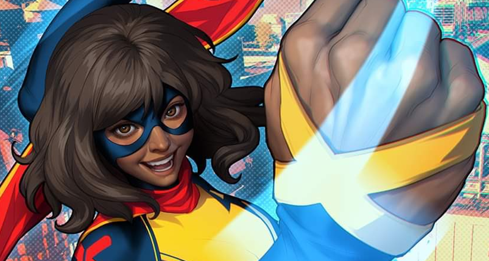 Ms. Marvel rocks her new X-uniform on Stanley "Artgerm" Lau's variant cover to Ms. Marvel: The New Mutant Vol. 1 #1 (2023), Marvel Comics