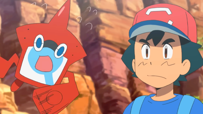 Ash and Rotom prepare to fight in Pikachu vs. Golurk | Pokémon the Series: Sun & Moon—Ultra Legends | Official Clip