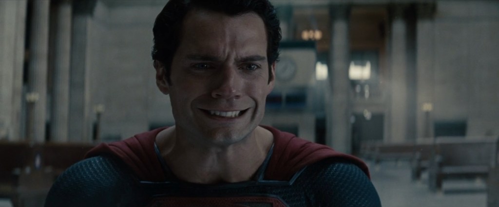 Superman (Henry Cavill) immediately regrets snapping the neck of General Zod (Michael Shannon) in Man of Steel (2013), Warner Bros. Pictures