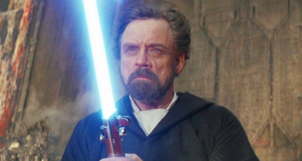 Luke Skywalker (Mark Hamill) makes his last stand in Star Wars: The Rise of Skywalker (2019), Lucasfilm Ltd.