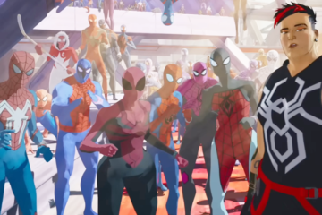 The Spider-Society prepares to strike in Spider-Man: Across the Spider-Verse (2023), Sony Animation