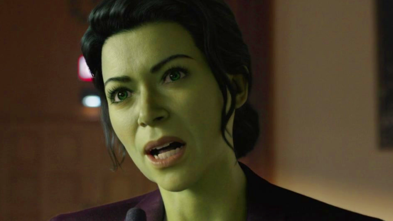 Jennifer Walters (Tatiana Maslany) makes her case against Leap-Frog in She-Hulk: Attorney at Law Season 1 Episode 8 "Ribbit and Rip It" (2022), Marvel Entertainment